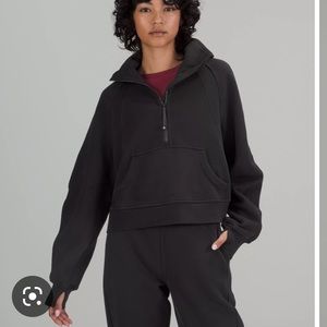 black funnel neck scuba